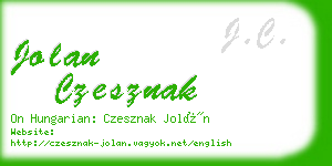 jolan czesznak business card